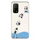 Xiaomi Mi 10 T Uyumlu Yüzen Pandalar Baskılı Silikon Kılıf