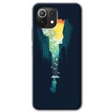 Xiaomi Mi 11 Lite Hd Desen Baskılı City Bird Sky Arka Kapak Kılıf
