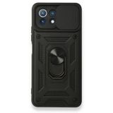 Xiaomi Mi 11 Lite Kılıf Pars Lens Yüzüklü Standlı Silikon Kılıf