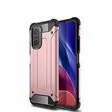 Xiaomi Mi 11İ ile uyumlu Çİft Katman Koruyucu Crash Military Tank Kılıf - Rose Gold