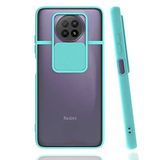 Xiaomi Mi 12 ile uyumlu Kılıf Slayt Sürgülü Arkası Buzlu Lensi Kapak - Turkuaz