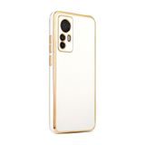 Xiaomi Mi 12t Pro Kılıf Parlak Kenarlı Altın Işlemeli Kamera Korumalı Kapak Bark