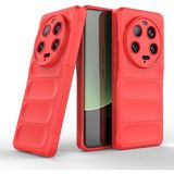 Xiaomi Mi 13 Ultra Kılıf Içi Kadife Dolgulu Dalga Tutma Haznelli Premium Tpu Silikon Kapak Ryc/etnik - Kırmızı