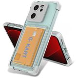 Xiaomi Mi 13T Uyumlu Kılıf Airbag Tasarımlı Şeffaf Kartlıklı G-Kart Kapak
