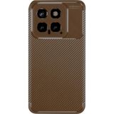 Xiaomi Mi 14t Kılıf Auto Focus Karbon Kapak - Kahverengi