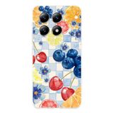 Xiaomi Mi 14T PRO Uyumlu Sulu Boya Meyve ve Çiçek Desenli Baskılı Silikon Kılıf