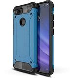 Xiaomi Mi 5X / Mİ A1 ile uyumlu Çİft Katman Koruyucu Crash Military Tank Kılıf - Mavi