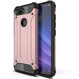 Xiaomi Mi 5X / Mİ A1 ile uyumlu Çİft Katman Koruyucu Crash Military Tank Kılıf - Rose Gold