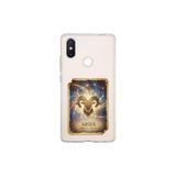 Xiaomi Mi 8 SE ile Uyumlu Burç Kartları Koç Tasarımlı Şeffaf Silikon Kılıf