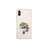 Xiaomi Mi 8 SE ile Uyumlu Splash Bukalemun Tasarımlı Slimfit Şeffaf Silikon Kılıf