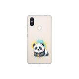 Xiaomi Mi 8 SE ile Uyumlu Splash Panda Tasarımlı Şeffaf Silikon Kılıf