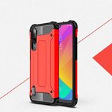 Xiaomi Mi 9 Lite ile uyumlu Çİft Katman Koruyucu Crash Military Tank Kılıf - Kırmızı
