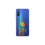 Xiaomi Mi 9 SE ile uyumlu Splash ahtapot Tasarımlı Slimfit şeffaf silikon kılıf