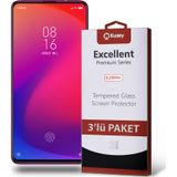 Xiaomi Mi 9t ile Uyumlu Kırılmaz Cam Ekran Koruyucu Ekonomik 3'lü Paket