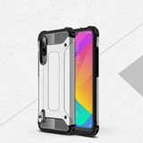 Xiaomi Mi A3 ile uyumlu Çİft Katman Koruyucu Crash Military Tank Kılıf - Gri