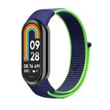 Xiaomi Mi Band 8 İle Uyumlu Hasır Nylon Akıllı Bileklik Kordon - Saat Kordonu Lacivert