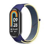Xiaomi Mi Band 8 İle Uyumlu Hasır Nylon Akıllı Bileklik Kordon - Saat Kordonu Mavi Koyu