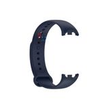 Xiaomi Mi Band 8 ile Uyumlu Spor Silikon Kordon Akıllı Saat Bileklik Kordonu Lacivert