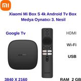 Xiaomi Mi Box S 4K Android Tv Box 3. Nesil 2 GB Ram HDMI ve Wi-Fi Desteği Siyah - 3.NESİL 4 K TV BOX