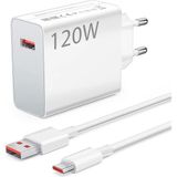 Xiaomi Mi ile Uyumlu 120W Turbo Hızlı Şarj Aleti Kablo Dahil Yarım Saatte Doldurur - Beyaz