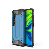 Xiaomi Mi Note 10 ile uyumlu Çİft Katman Koruyucu Crash Military Tank Kılıf - Mavi