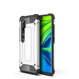 Xiaomi Mi Note 10 Lite ile uyumlu Çİft Katman Koruyucu Crash Military Tank Kılıf - Gri