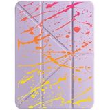 Xiaomi Mi Pad 5 11.0" ile Uyumlu Tablet Kılıfı, Uyku Modlu, Kalem Bölmeli, Tri Folding, Fırça Darbesi Deseni, Lila