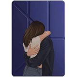 Xiaomi Mi Pad 5 11.0" ile Uyumlu Tablet Kılıfı, Uyku Modlu, Kalem Bölmeli, Tri Folding, Lacivert