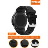 xiaomi mi watch s1-s2 yuvarlak kasa uyumlu 22mm desenli soft silikon saat kordonu kayışı a57-sıyah - Siyah