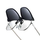 Xiaomi Mijia Klipsli Polarize Güneş Gözlüğü, TAC Lens, PC Çerçeve, Kare Form, Gri Lens, Siyah, 65-14-147 mm, Numaralı Gözlük Üstü Kullanım