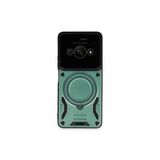 Xiaomi Poco C61 Kılıf Joy Lens Standlı Kapak - Koyu Yeşil
