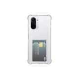 Xiaomi Poco F3 Kapak ile Uyumlu Kamera Korumalı Kartlıklı Darbe Emici Özellikli Şeffaf Silikon Kılıf
