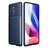 Xiaomi Poco F3 Kılıf Auto Focus Karbon Kapak - Lacivert-(5796)