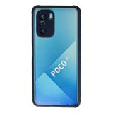 Xiaomi Poco F3 Kılıf Miami Şeffaf Silikon - Lacivert-(5796)