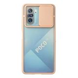 Xiaomi Poco F3 Kılıf Palm Buzlu Kamera Sürgülü Silikon - Pembe-(5796)