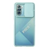 Xiaomi Poco F3 Kılıf Palm Buzlu Kamera Sürgülü Silikon - Turkuaz-(5796)