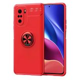 Xiaomi Poco F3 Kılıf Range Yüzüklü Silikon - Kırmızı-(5796)