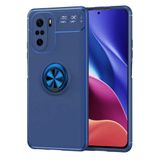 Xiaomi Poco F3 Kılıf Range Yüzüklü Silikon - Mavi-(5796)