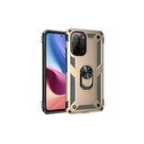 Xiaomi Poco F3 Uyumlu Kılıf Sofya Yüzüklü Silikon Kapak - Gold