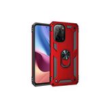 Xiaomi Poco F3 Uyumlu Kılıf Sofya Yüzüklü Silikon Kapak - Kırmızı
