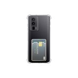 Xiaomi Poco F5 Pro Kapak ile Uyumlu Kartlıklı Darbe Emici Özellikli Şeffaf Silikon Kılıf