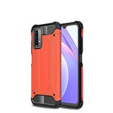 Xiaomi Poco M3 ile uyumlu Çİft Katman Koruyucu Crash Military Tank Kılıf - Kırmızı