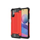 Xiaomi Poco M3 Pro ile uyumlu Çİft Katman Koruyucu Crash Military Tank Kılıf - Kırmızı