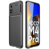Xiaomi Poco M4 Pro 4g Kılıf Kamera Çıkıntılı Karbon Fiber Dokulu Renk Atmaz Kapak Negro