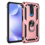 Xiaomi Poco X2 Kılıf Sofya Yüzüklü Standlı Zırhlı Silikon Kılıf