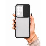 Xiaomi Poco X3 GT ile uyumlu Kılıf Slayt Sürgülü Arkası Buzlu Lensi Kapak - Siyah