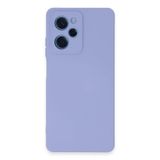 Xiaomi Poco X5 Pro 5G ile uyumlu Kapak İçi Kadife Kamera Korumalı Lansman Silikon Kılıf - Lila