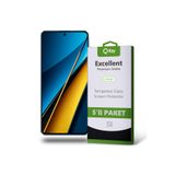 Xiaomi Poco X6 ile Uyumlu Temperli Ekran Koruyucu Kırılmaz Cam Ekonomik 5'li Paket