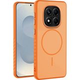 Xiaomi Poco X7 Uyumlu Kılıf Zebana Mono M-Safe Silikon Kılıf Turuncu