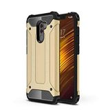 Xiaomi Pocophone F1 ile uyumlu Çİft Katman Koruyucu Crash Military Tank Kılıf - Gold